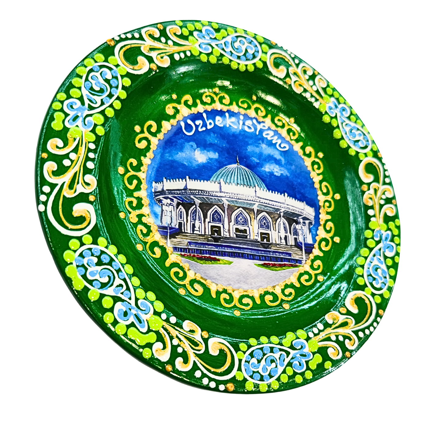 Uzbek national ceramic plate