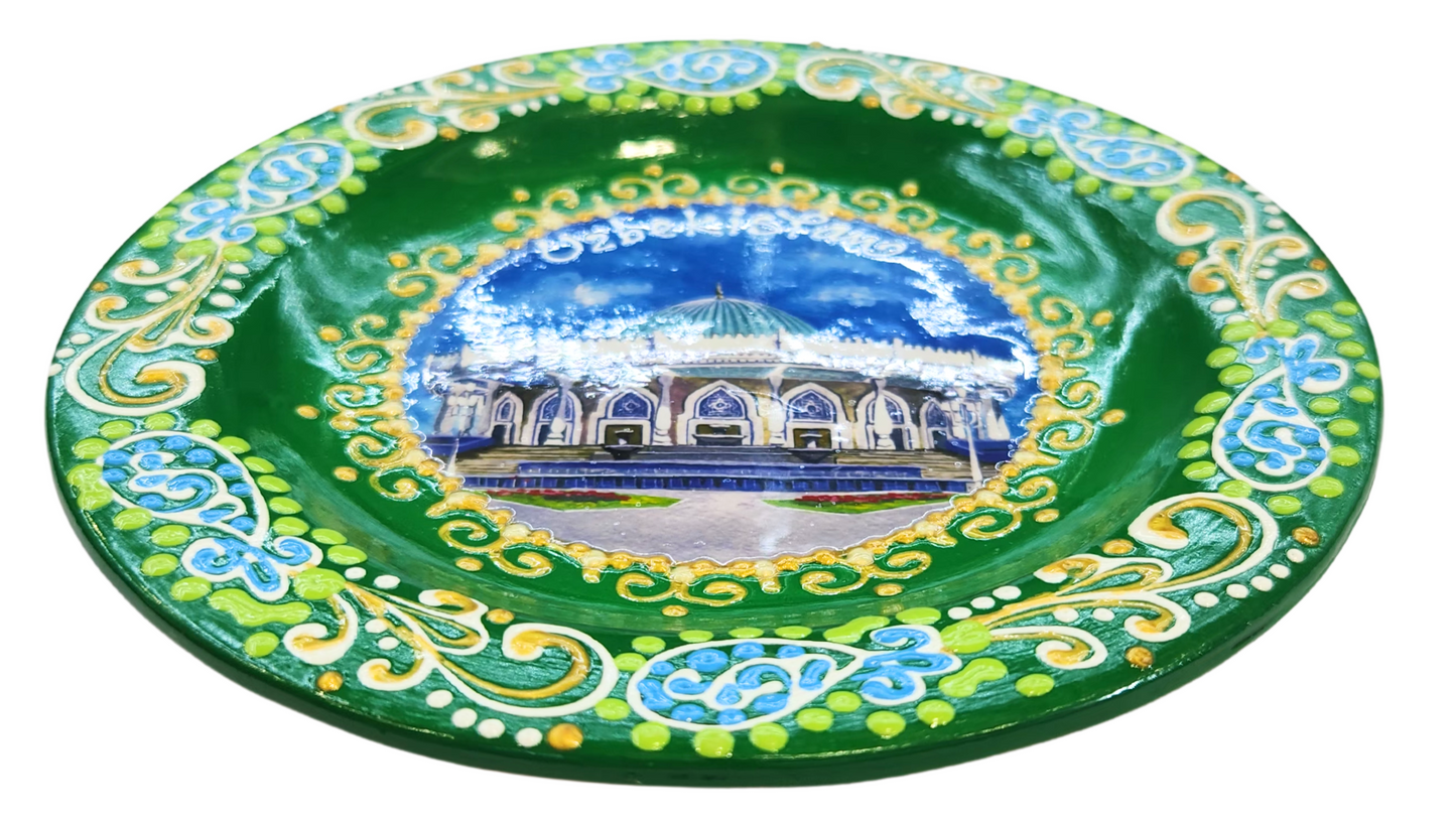 Uzbek national ceramic plate